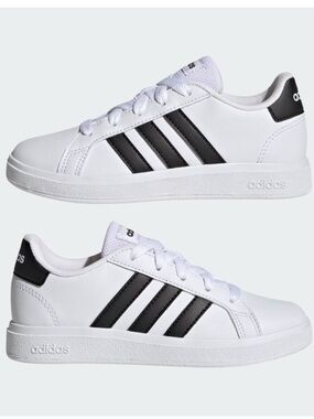 Adidas NWT Grand Court 2.0 white & black shoes boys 4